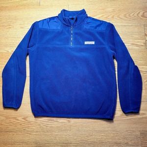Vineyard Vines Fleece Quarter Zip Sherpa Pullover Navy Boys XL 20